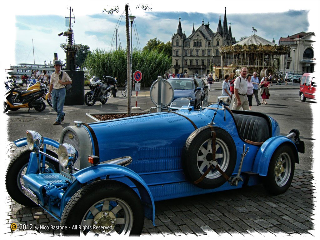 Montreux 36 "Vevey. Vintage car"