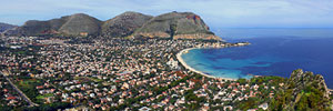 Panoramic Photography - Foto Panoramiche - Mondello, Palermo "Panorama del golfo - A large view of the gulf" - 3600x800