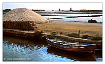Marsala  "The Saline" (Salt production) - "Canal with rowing boat"